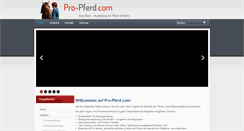 Desktop Screenshot of pro-pferd.com